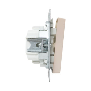 Механизм выключателя, двухклавишный, с подсветкой, кремовый Эпика EKF UP1-SWI-24