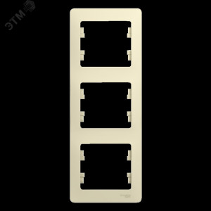 Рамка 3-м Glossa вертикал. беж. SE GSL000207