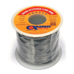 SN60/PB40 D1.0MM 1KG CF10 ASAHI, Припой трубчатый олово 60% свинец 40% диаметр 1.0мм 1кг