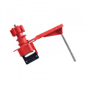 gwrF31, Блокиратор универсальный с рычагом большой, нейлон и сталь, длина рычага – 200 мм, размер зажима – 164х92х47 мм, цвет – красный, 1 шт/упак