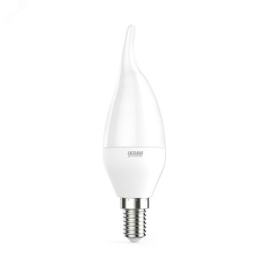 Лампа светодиодная LED 6 Вт 420 лм 3000К AC180-240В E14 свеча теплая  Elementary Gauss 34116