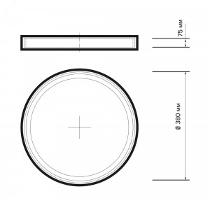 Светильник светодиодный декоративный PPB PINE 36Вт 4000К IP20 D380х70 настенно-потолочный бытовой JazzWay 5052642