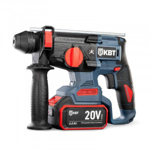 Перфоратор аккумуляторный HB-20-24 серия ПРОФИ, Перфоратор аккумуляторный 20V бесщеточный с максимальным размером оснастки SDS-Plus до 24 мм, 2 аккумуляторные батареи: Li-ion, 20 В/4Ач, зарядное устройство, кейс