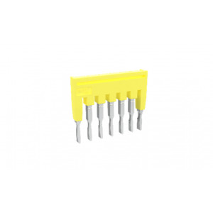 Соединительная перемычка TJA3.5-7, Соединительная перемычка, 7 полюсов, изолированная, вилочная, для клемм: TP/TU/TC, цвет: желтый