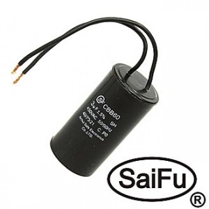 CBB60   3UF  450V WIRE (SAIFU), Пусковой конденсатор SAIFU CBB60, 3 мкФ, 450 В, с проводом