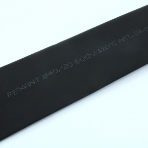 Трубка термоусадочная ТУТ нг 40,0/20,0 черная, термоусаживаемая трубка в метровой нарезке, не поддерживает горение