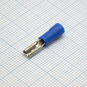 FDD2-110(5)  Blue, наконечник кабельный ножевой (гнездо) с изоляцией 0.5х2.8мм, сеч. пров. 1.5-2.5мм2