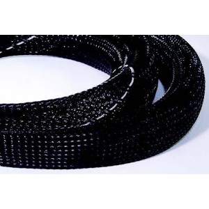 QES-125-1 1/2-01-SS250FT, Спиральная оплетка, муфты, изоляционные трубки Expandable Polyester Monofilament Sleeving, 1 1/2" Non-Expanded Diameter, Black Color, 250FT Length
