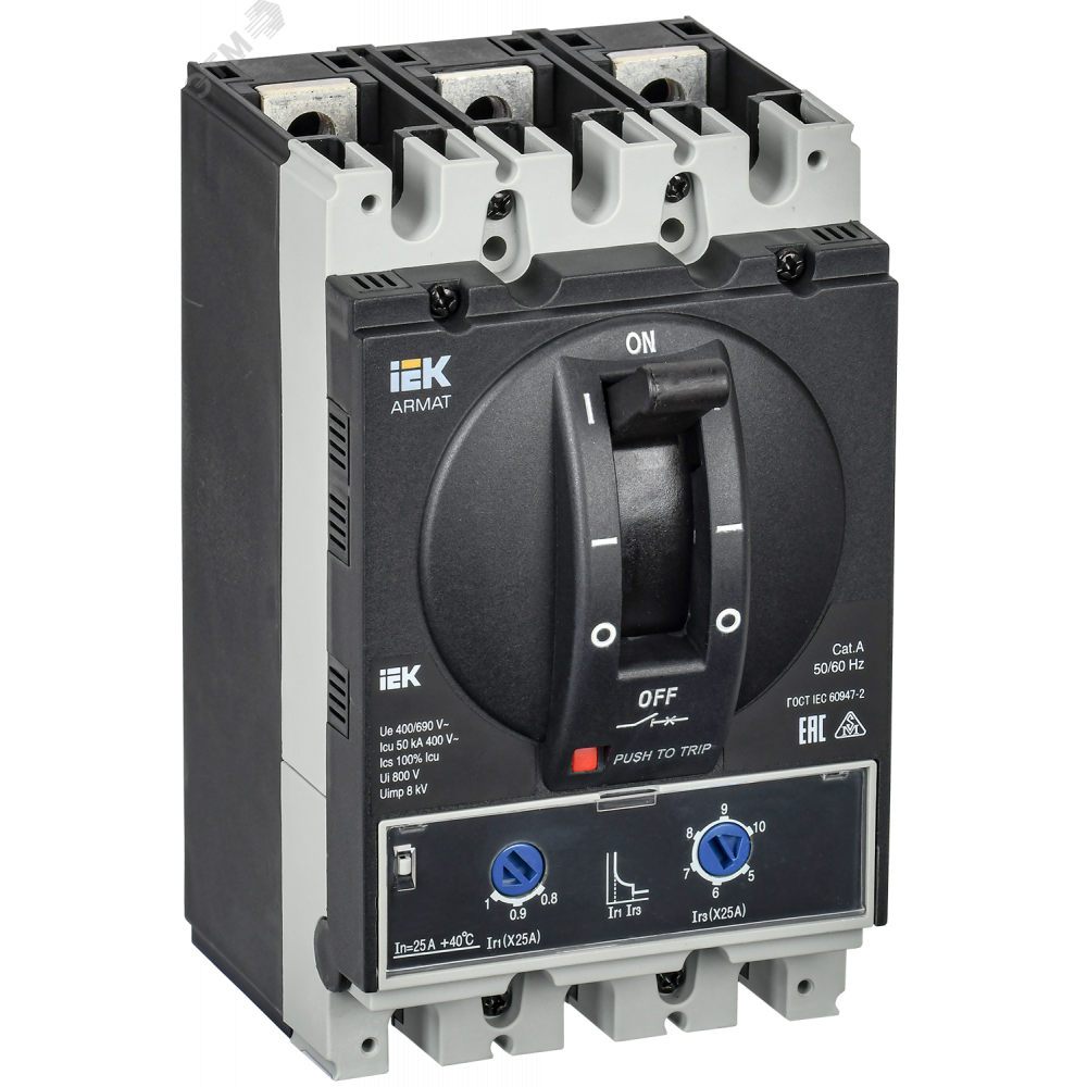 Изображение товара Выключатель автоматический в литом корпусе ARMAT 3P 25А 50кА