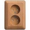 W59 РОЗЕТКА двойная без заземления со шторками, 16А, в сборе, БУК C3(2) RS16-254-88
