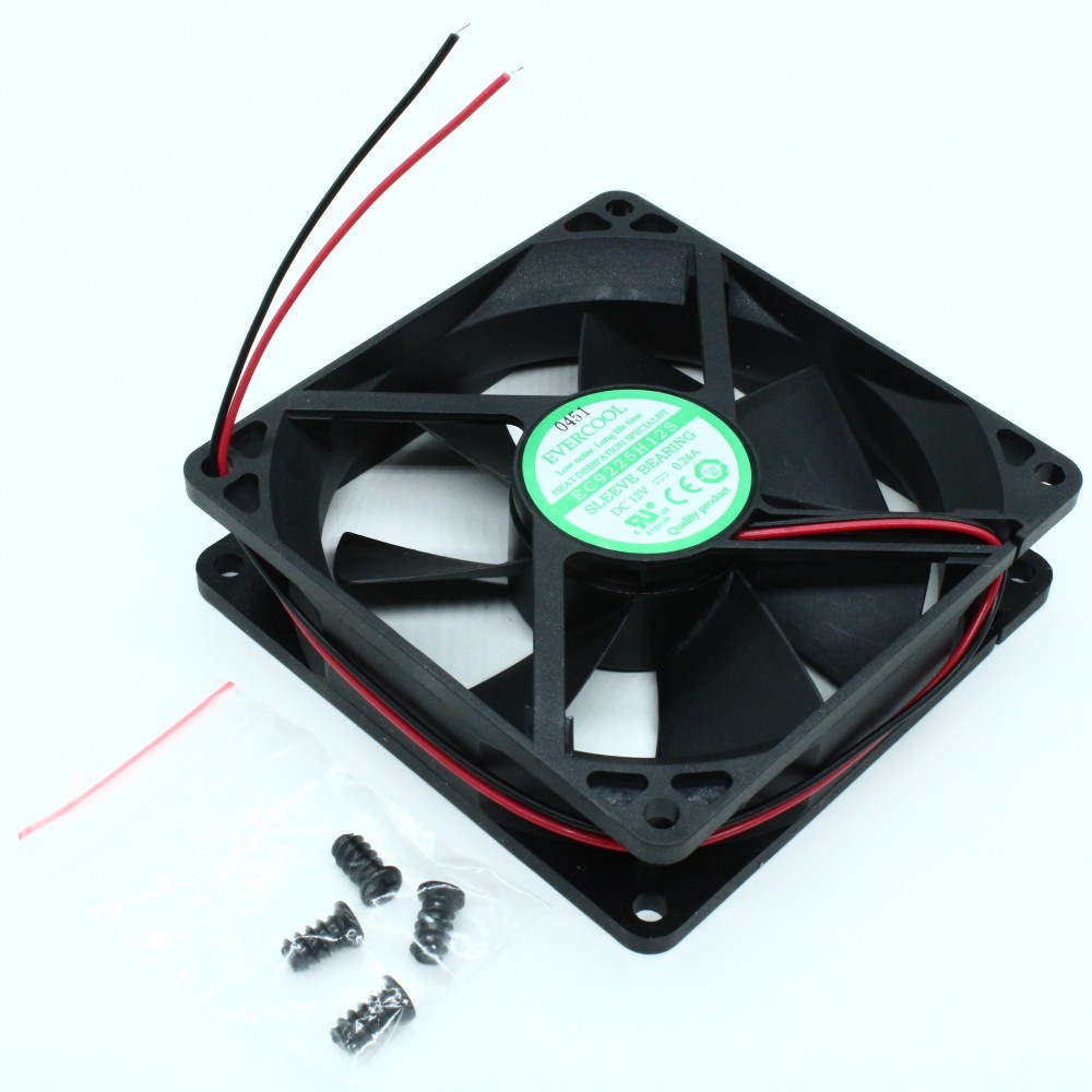 Изображение товара Вентилятор 12В 92х92х25мм EVERCOOL EC9225H12S с подшипником скольжения