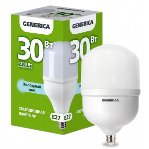 Лампа светодиодная HP 30Вт 6500К E27 230В LL-HP-30-230-65-E27-G