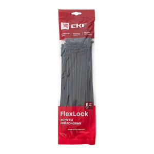 Хомут P6.6 4.8х250 FlexLock стандартный черн. (уп.100шт) PROxima plc-fl-ctsb-4.8x250