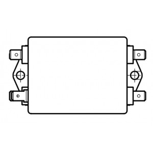 3-123-523, Фильтры цепи питания 12 A, Quick connect terminal 6.3 x 0.8 mm, Standard version 2-stage, Single Phase Block Filter
