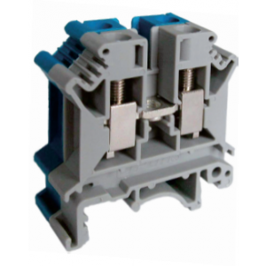 Клеммная сборка UKJ-6/3X6, Клеммная сборка из 2 клемм: UKJ-6, UKJ-6JD, тип фиксации провода: винтовой, номинальное сечение: 6 мм кв., 57A, 800V, цвет: серый/синий, тип монтажа: DIN35