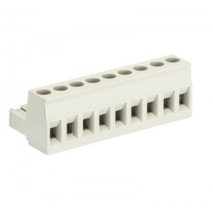 Розетка Wiecon 8113 B / 9 OB, Розеточный разъем, прямой, на кабель, шаг: 5.0 мм, 9 полюсов, фиксация провода винтовая, исполнение: без маркировки, 400V, 12А, цвет: серый