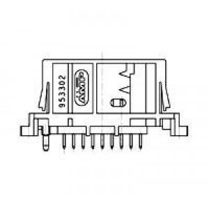 953302-1, Автомобильные разъемы 18W MQS STRAIGHT HEADER