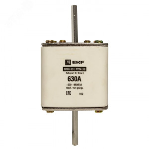 Вставка плавкая ППН-39 630/630А габарит 3 PROxima fus-39/630