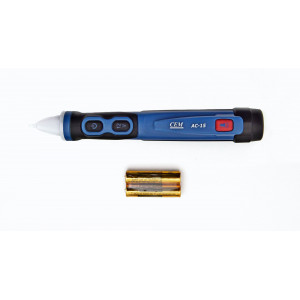 AC-15 Детектор переменного напряжения., Детектор бесконтактный переменного напряжения 12-1000В 50-60Гц, фонарик, звуковая и световая индикация