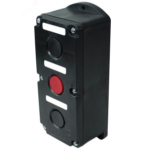 Пост управления ПКЕ 222-3 У2 10А 660В 3 элемента черн. и крас. цилиндр накладной IP54 ET519078