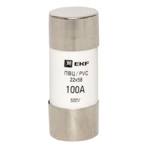 Вставка плавкая цилиндрическая ПВЦ 22х58 100А pvc-22x58-100