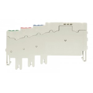 Клемма для датчиков WKF 1.5 KOI 3L/SL-PGE, Клемма для подключения датчиков, SL/+/-/сигнал, зеленый светодиод, тип фиксации провода: пружинный, номинальное сечение: 1,5 мм кв., 10A, 24V, ширина: 5 мм, цвет: серый, тип монтажа: на поддон для клем KOI