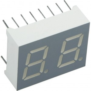 DA56-11GWA, 2-х разрядный индикатор 14,22мм/зеленый/568нм/3-10.5мкд