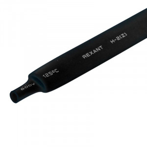 Трубка термоусадочная ТУТ нг 9,0/4,5 черная, термоусаживаемая трубка в метровой нарезке, не поддерживает горение