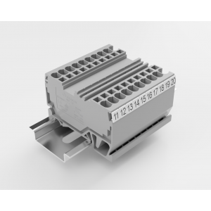 Маркировка (в кассетах) DEK6-50P-19-06Z(H), Кассета с маркировочными шильдиками, для клемм сечением 4 мм.кв., боковая, 50 шильдиков, нанесенные символы: 21...30, с вертикальным расположением, размер шильдика: 5,8 x 5,5 мм, цвет: белый