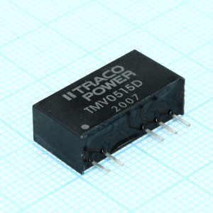 TMV 0515D, Преобразователь DC-DC на печатную плату вход 5В двуполярный выход 15В/-15В 0.04A/-0.04A 1Вт