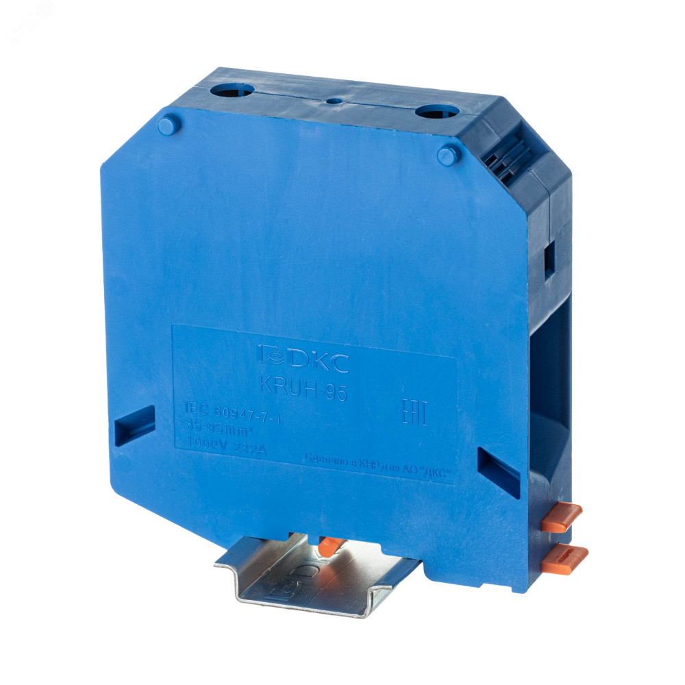 Изображение товара Клемма проходная винтовая зажим с двумя точками 35-95 мм2 синяя KRUH-95-BU
