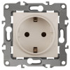 12-2102-02 Розетка 2P+E Schuko со шторками, 16A-250В, IP20, 2, слоновая кость (10/100/2800) Б0014688