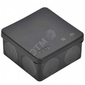 Коробка расп. КМ42455 о/п 100х100х50мм IP67 8 вв. черная UKO21-100-100-050-K02-66
