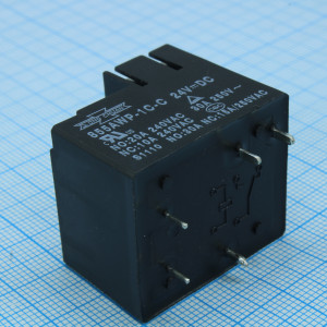 855AWP-1C-C 24VDC, Реле пайка в плату+контакты 3х(6,35х0,8). Упр.: 24VDC, Потр. мощн.: 0.93W. Комм.: NC/NO 10A/20А 240VAC, конт.: 1 перекидной, размер (LxWxH) мм: 32.5 х 28.0 х 28.0.