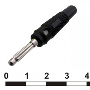 10-0076 BLACK, Штекер 10-0076 черный, винтовое крепление