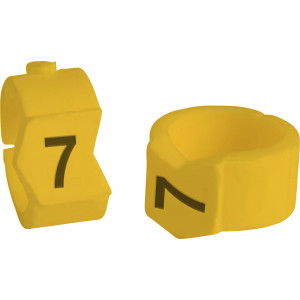 brd333507, SCNG-36-7 клипсы жёлтые, 50шт/упак, для провода 8,6-11,1мм диаметра, легенда 7