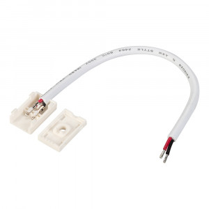 Коннектор FAST-MONO-8mm-X1-PS 025321, Коннектор для подключения герметичных светодиодных лент с шириной платы 8мм серии RTW 2-5000PS-50m и RTW 2-5000PS. Длина провода 200мм.