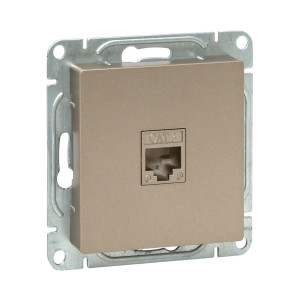 Механизм розетки RJ11, шампань Эпика EKF UP1-SOC-RJ11