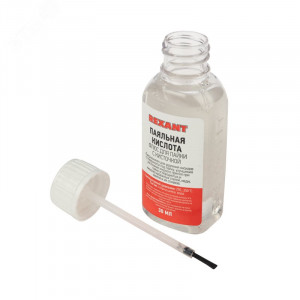 Кислота  паяльная 30 мл. флакон с кисточ, Флюс для пайки