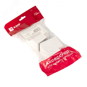 Поворот 90 гр. (40х40) (4 шт) белый EKF-Plast