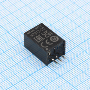 N7812-2C, Преобразователь DC/DC, 24Вт, без гальванической развязки, вход 16…32В, выход 12В/2А или -12В/0.6А, SIP3, прямые выводы, 17.5x9x11,5мм, -40…+85°С
