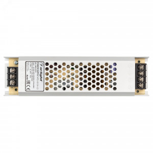 Блок питания ARS-60-24-LS (24V, 2.5A, 60W) 026169(2), Источник напряжения с гальванической развязкой для светодиодных изделий. Входное напряжение 200-240 VAC. Выходные параметры: 24 В, 2,5 А, 60 Вт. Встроенный PFC >0,5. Негерметичный алюминиевый сетчатый корпус IP 20. Габаритные размеры длина 195 мм, ширина