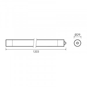 Светильник светодиодный 1203х29х29мм 24Вт 4000К 2500лм IP65 COMPACT линейный матов. 143424224