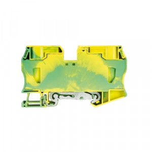 Заземляющая клемма WKF 35 SL/35, Заземляющая клемма, тип фиксации провода: пружинный, номинальное сечение: 35 мм кв., 125A, 800V, ширина: 16 мм, цвет: желто-зеленый, тип монтажа: DIN35