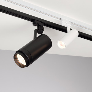 Светильник LGD-ZEUS-2TR-R88-20W Warm3000 (BK, 20-60 deg, 230V) 025947(1), Светильник подвесной для треков/шин 2 провода, 20Вт. Цвет свечения ТЕПЛЫЙ 3000K, световой поток 1600-2000лм, регулируемый угол 20-60°, CRI>90. Корпус круглый, металл, цвет черный, IP20. Размеры DxHxL O88x200x162мм. Входное напряжение AC220-240V