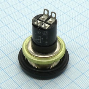 К-3-1П  24мм (металл), 1 замыкание, 1 размыкание, черный протектор