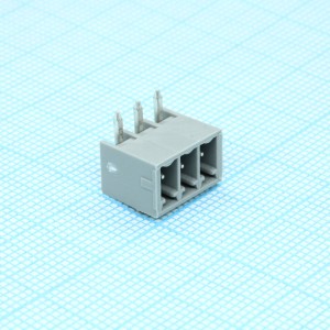 BCH-350H- 3 GY, Корпусная часть для печатных плат, номинальный ток: 8 A, расчетное напряжение (III/2): 160 В, номинальное сечение: 1,5 мм?, полюсов: 3, размер шага: 3,5 мм, цвет: сигнальный серый