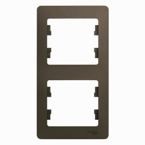 Рамка 2-м Glossa вертикал. шоколад SE GSL000806