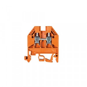 Проходная клемма WK 4/U OR, Проходная клемма, тип фиксации провода: винтовой, номинальное сечение: 4 мм кв., 32A, 800V, ширина: 6 мм, цвет: оранжевый, тип монтажа: DIN35