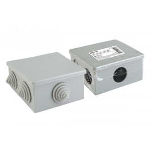 Распаячная коробка ОП 80х80х40мм, крышка, IP44, 6 вх. инд. штрихкод SQ1401-1235
